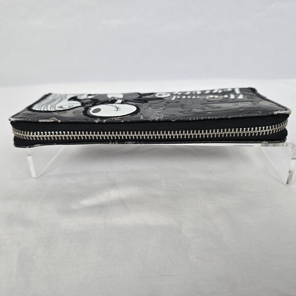 Disney Nightmare Before Christmas Wallet Black White Now and Forever Zip Around - Picture 10 of 13